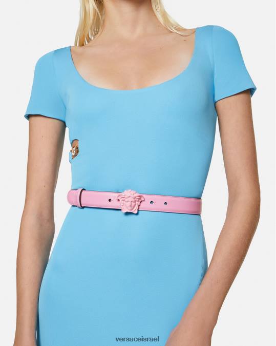 נשים Versace וָרוֹד חגורת עור לה מדוזה אביזרים N8T2527