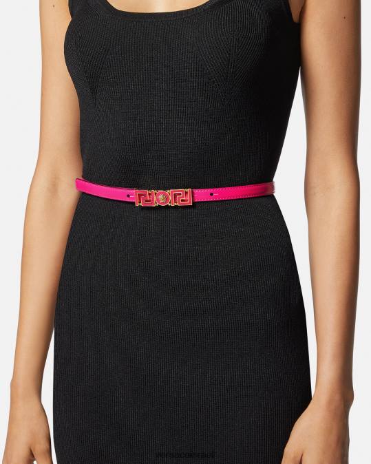 נשים Versace וָרוֹד חגורת עור דקה של אלת גרקה אביזרים N8T2543