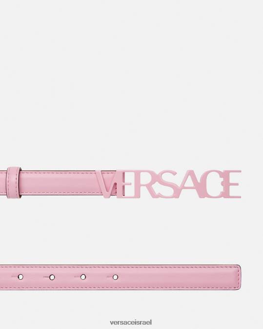 נשים Versace וָרוֹד חגורת עור דקה לוגו אביזרים N8T2550