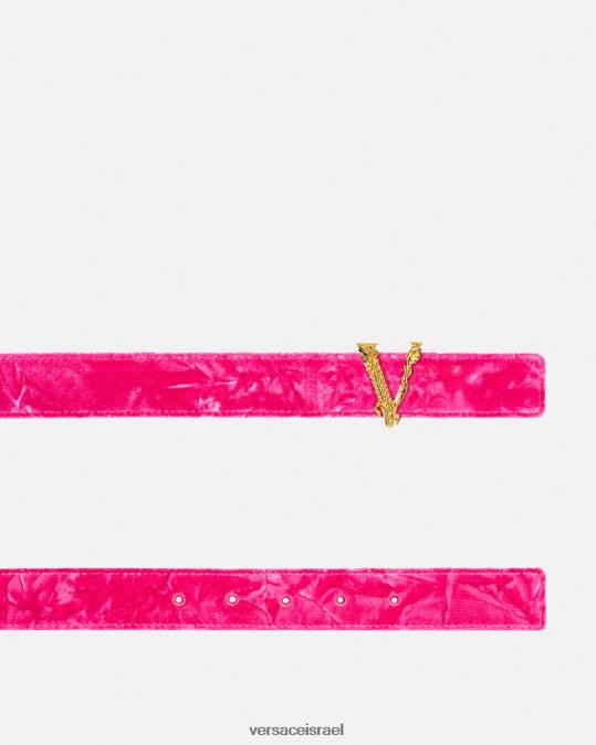 נשים Versace וָרוֹד חגורת קטיפה וירטוס אביזרים N8T2552