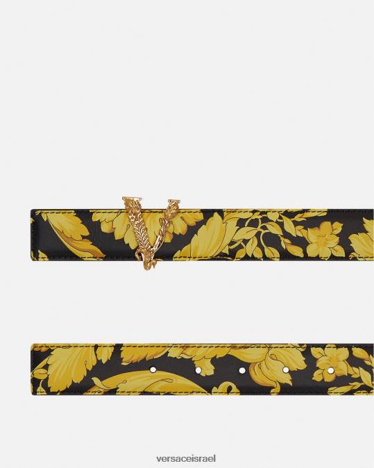 נשים Versace הדפס חגורת עור וירטוס בארוקו אביזרים N8T2554