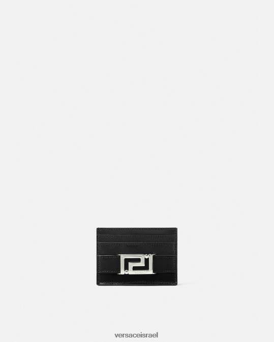 נשים Versace שָׁחוֹר מחזיק כרטיס אלת גרקה אביזרים N8T2556