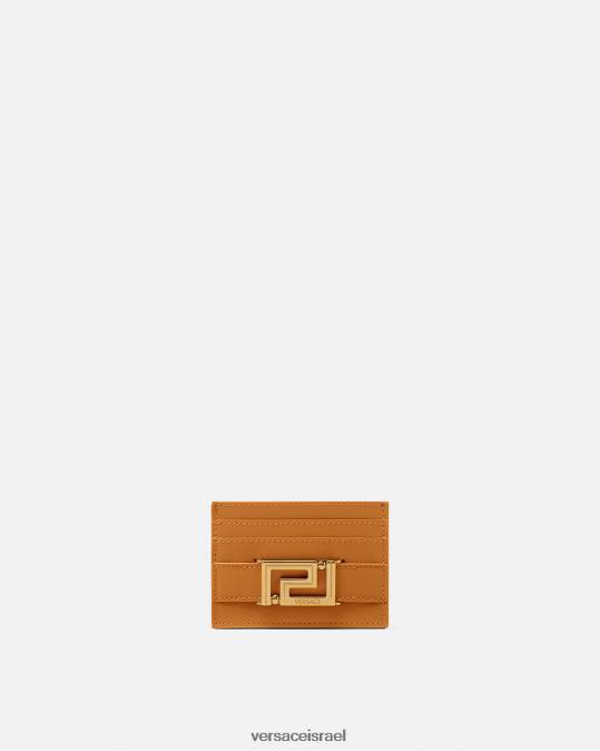 נשים Versace קַרַמֵל מחזיק כרטיס אלת גרקה אביזרים N8T2558