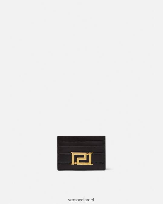נשים Versace שָׁחוֹר מחזיק כרטיס אלת גרקה אביזרים N8T2562