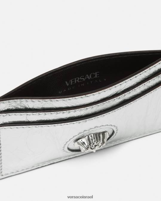 נשים Versace אפור מחזיק כרטיס לה מדוזה מתכתי אביזרים N8T2570