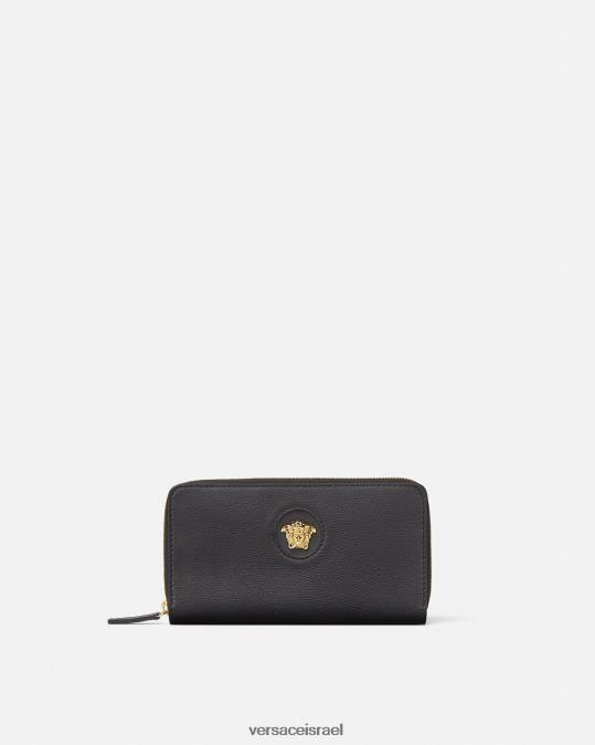נשים Versace שָׁחוֹר ארנק לה מדוזה קונטיננטל אביזרים N8T2573
