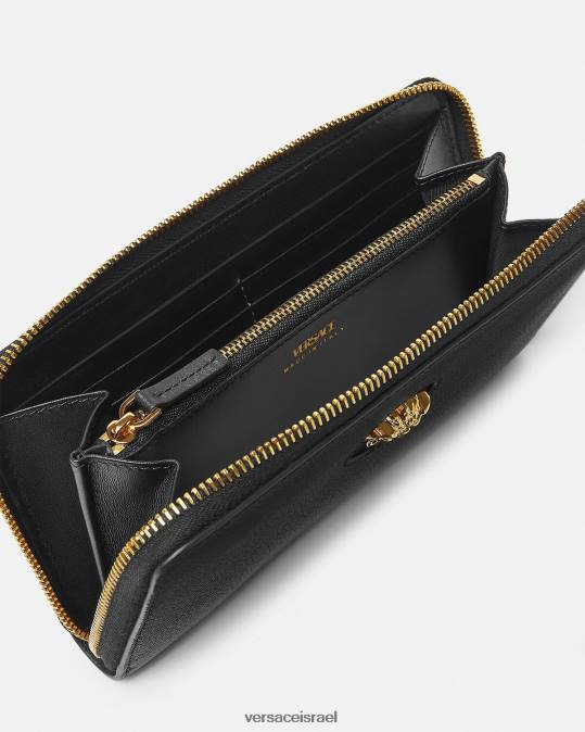 נשים Versace שָׁחוֹר ארנק לה מדוזה קונטיננטל אביזרים N8T2573