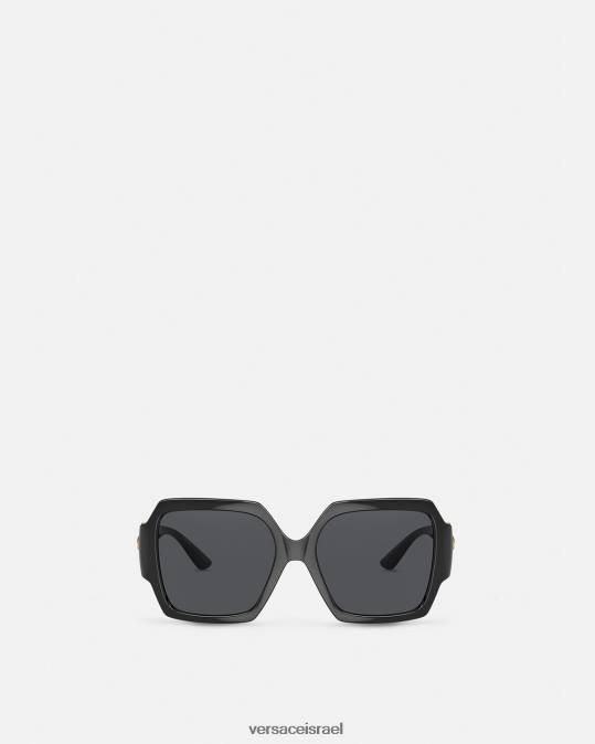 נשים Versace שָׁחוֹר משקפי שמש מדוזה אביזרים N8T2583