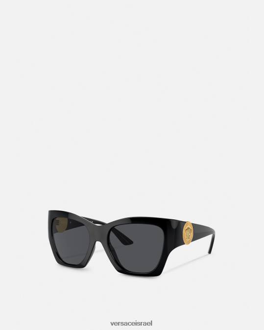 נשים Versace שָׁחוֹר משקפי שמש מרובעים של מדוזה אביזרים N8T2584