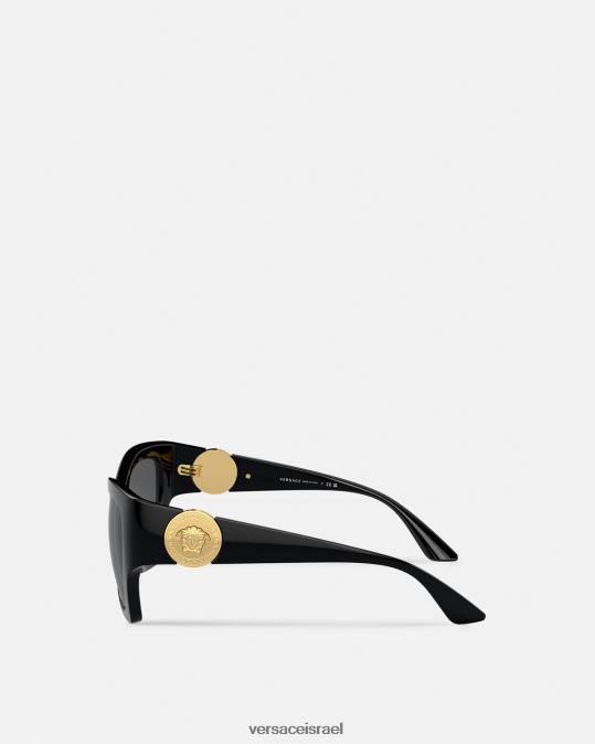 נשים Versace שָׁחוֹר משקפי שמש מרובעים של מדוזה אביזרים N8T2584