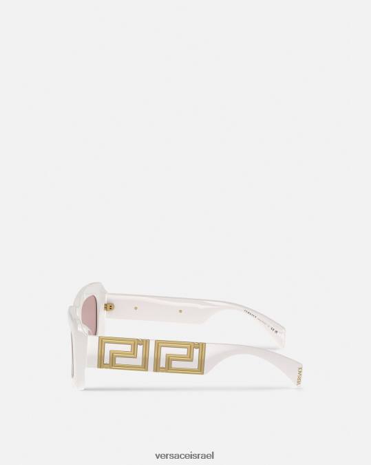 נשים Versace לבן משקפי שמש גרקה אינסופיים אביזרים N8T2602