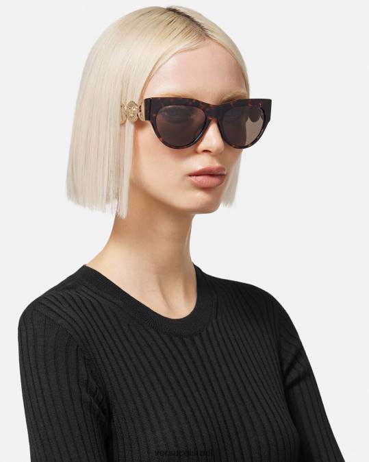 נשים Versace הוואנה משקפי שמש מכונפים מדוזה אביזרים N8T2604