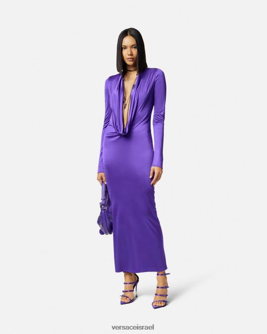 נשים Versace סָגוֹל שמלה ארוכה הַלבָּשָׁה N8T260