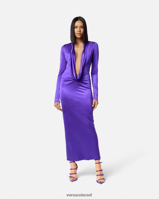 נשים Versace סָגוֹל שמלה ארוכה הַלבָּשָׁה N8T260
