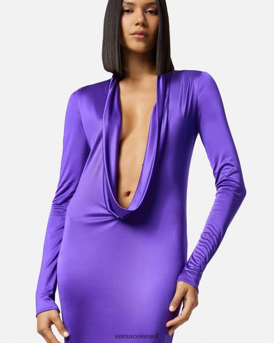 נשים Versace סָגוֹל שמלה ארוכה הַלבָּשָׁה N8T260
