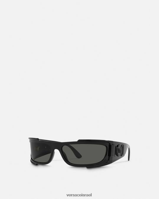 נשים Versace שָׁחוֹר משקפי מגן מדוזה ביגי אביזרים N8T2611