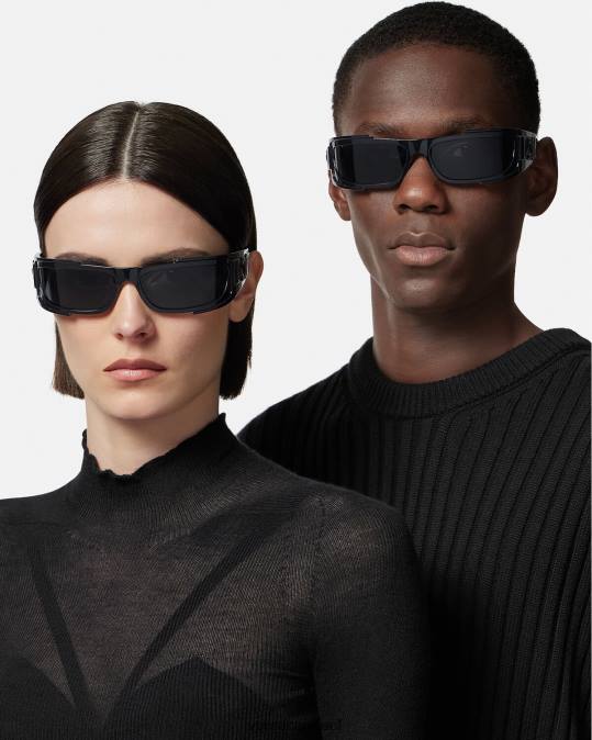 נשים Versace שָׁחוֹר משקפי מגן מדוזה ביגי אביזרים N8T2611
