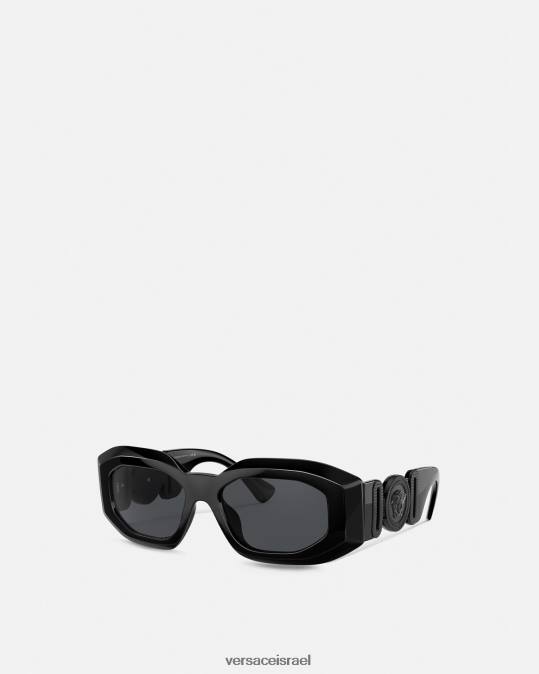 נשים Versace שָׁחוֹר משקפי שמש מקסי מדוזה ביגי אביזרים N8T2639