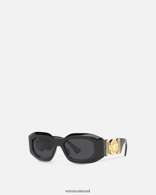 נשים Versace שָׁחוֹר משקפי שמש מקסי מדוזה ביגי אביזרים N8T2640