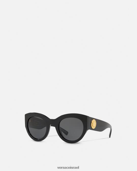 נשים Versace שָׁחוֹר משקפי שמש מחווה אביזרים N8T2678
