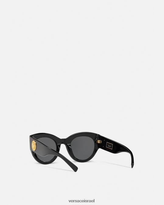 נשים Versace שָׁחוֹר משקפי שמש מחווה אביזרים N8T2678