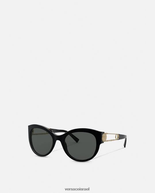 נשים Versace שָׁחוֹר משקפי שמש עם סיכת ביטחון אביזרים N8T2688