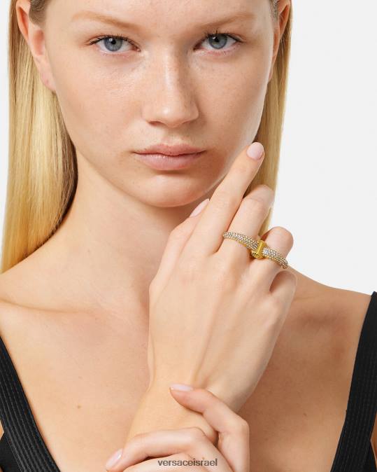 נשים Versace זהב טבעות שרוול קריסטל גלקסי אביזרים N8T2734