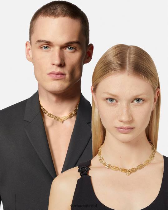 נשים Versace זהב שרשרת גרקה אביזרים N8T2745