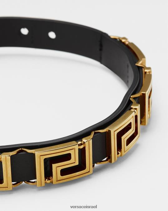 נשים Versace שָׁחוֹר צ'וקר מעור גרקה אביזרים N8T2746