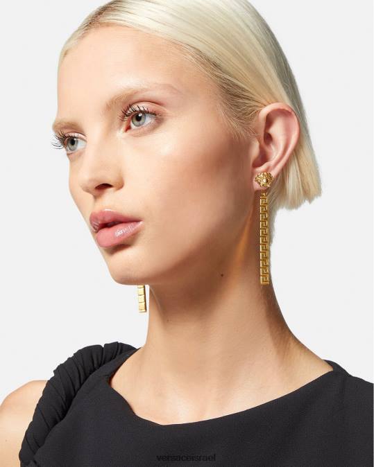 נשים Versace זהב עגילי טיפה לה מדוזה גרקה אביזרים N8T2748