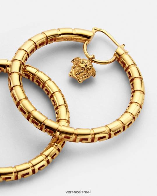 נשים Versace זהב עגילי גרקה חישוק אביזרים N8T2749