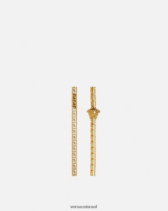 נשים Versace זהב עגילים אסימטריים של גרקה אביזרים N8T2750