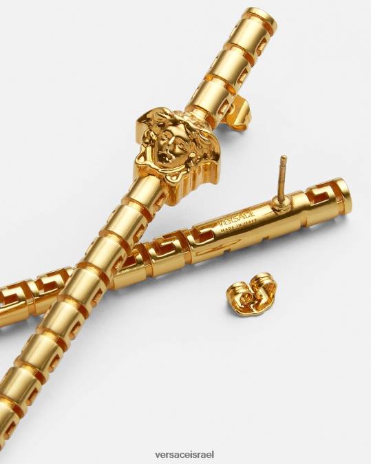 נשים Versace זהב עגילים אסימטריים של גרקה אביזרים N8T2750