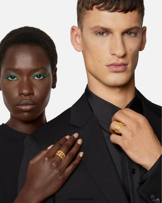 נשים Versace זהב טבעת גרקה אביזרים N8T2753