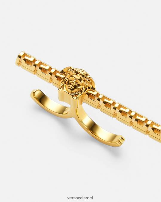 נשים Versace זהב טבעת כפולה גרקה אביזרים N8T2754