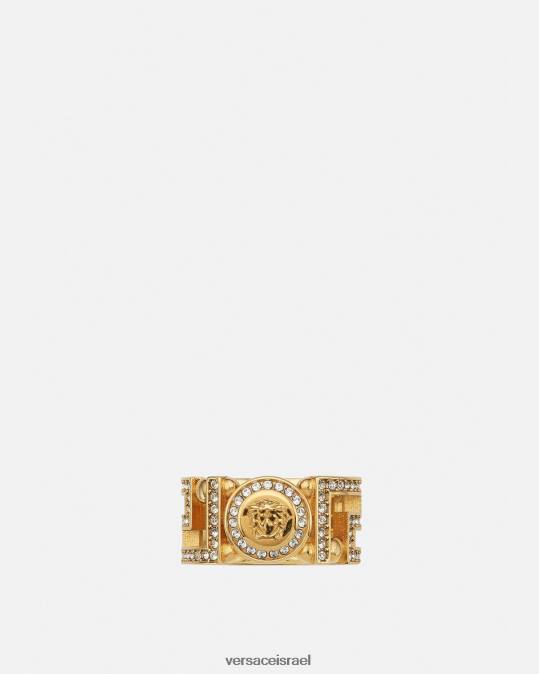 נשים Versace זהב טבעת קריסטל מדוזה גרקה אביזרים N8T2756