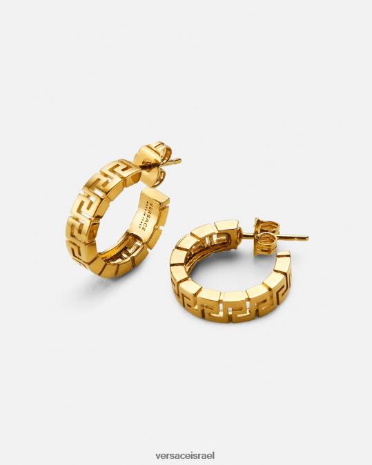נשים Versace זהב עגילי גרקה חישוק אביזרים N8T2762