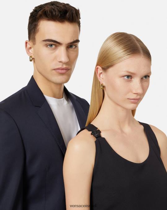 נשים Versace זהב עגילי גרקה חישוק אביזרים N8T2762