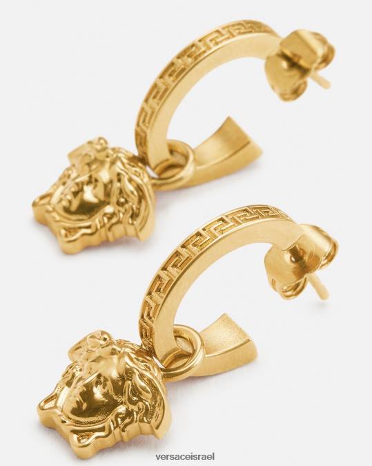 נשים Versace זהב עגילי חישוק לה מדוזה גרקה אביזרים N8T2766