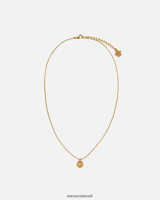 נשים Versace זהב שרשרת מדוזה קריסטל אביזרים N8T2772