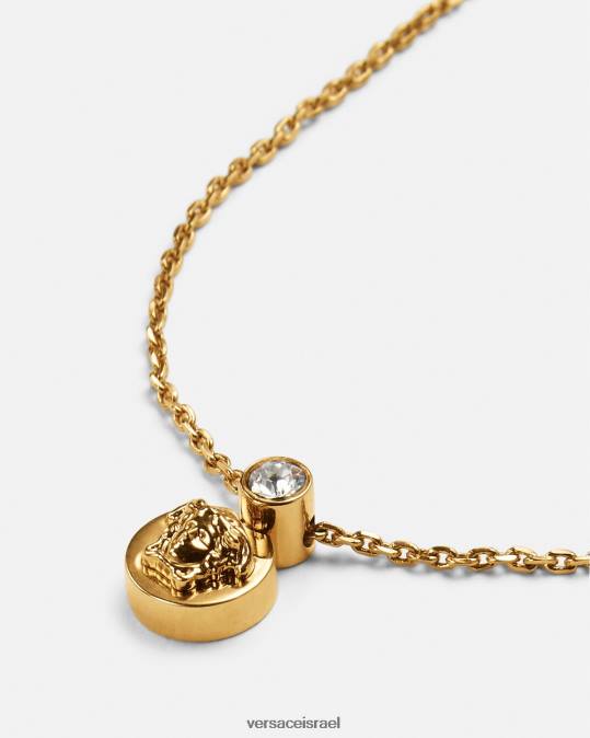 נשים Versace זהב שרשרת מדוזה קריסטל אביזרים N8T2772