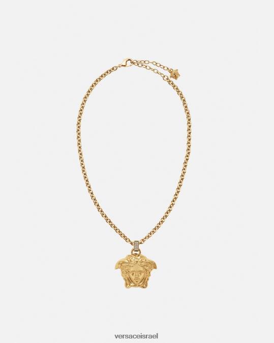 נשים Versace זהב שרשרת קריסטל לה מדוזה אביזרים N8T2773