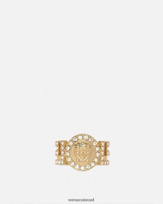 נשים Versace זהב טבעת קריסטל לה מדוזה אביזרים N8T2789
