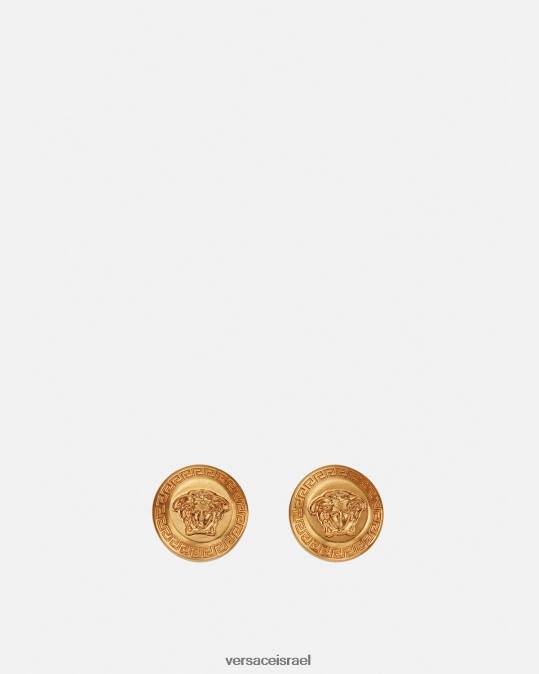 נשים Versace מחווה זהב עגילי מחווה צמודים אביזרים N8T2793