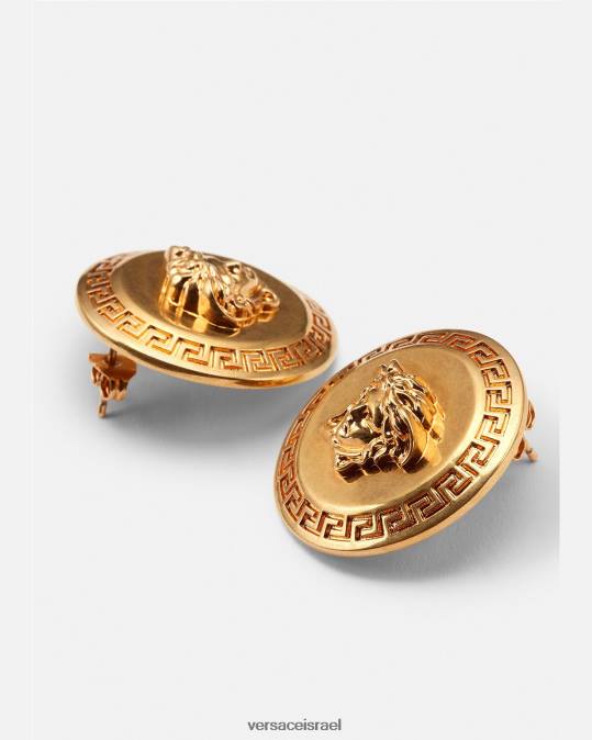 נשים Versace מחווה זהב עגילי מדוזה צמודים מחווה אביזרים N8T2794