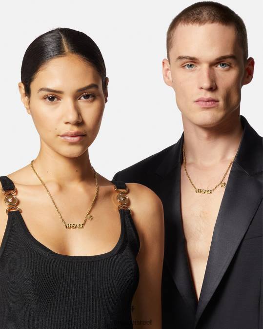נשים Versace זהב שרשרת לוגו אביזרים N8T2801