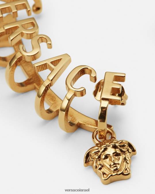 נשים Versace זהב שרוול אוזניים לוגו מדוזה אביזרים N8T2802
