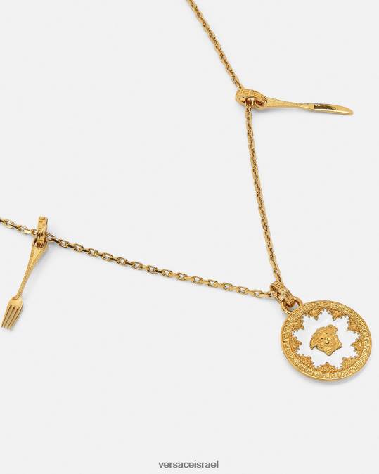 נשים Versace לבן שרשרת צלחת מדוזה אביזרים N8T2815