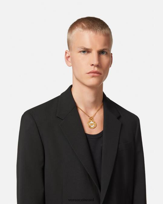 נשים Versace לבן שרשרת צלחת מדוזה אביזרים N8T2815