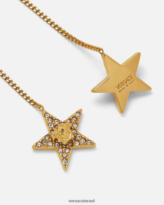 נשים Versace זהב עגילי קריסטל גלקסי אביזרים N8T2824